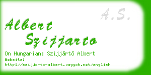 albert szijjarto business card